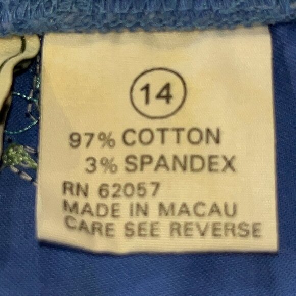 HOLLY LANE Cocktail Martini Cropped Pants Capris Petal Pushers - Royal Blue - 14 - Picture 11 of 14